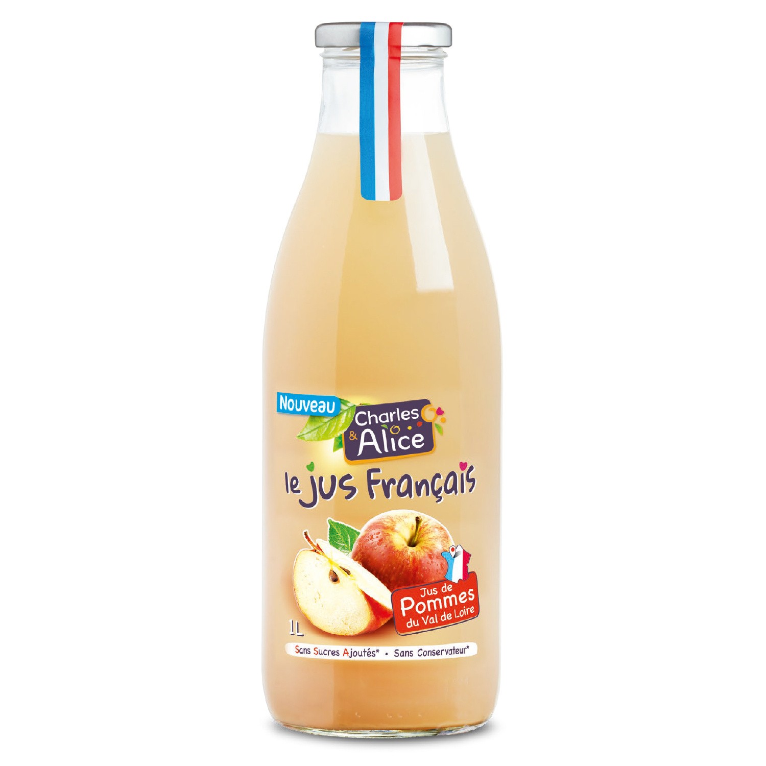 Jus de pomme du Val de Loire sans sucres ajouté...