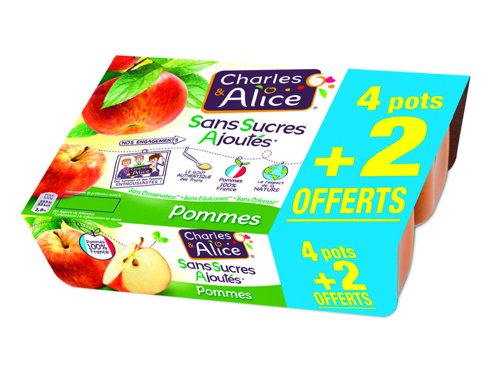 DESSERT FRUITIER SANS SUCRES AJOUTÉS POMMES “CH...