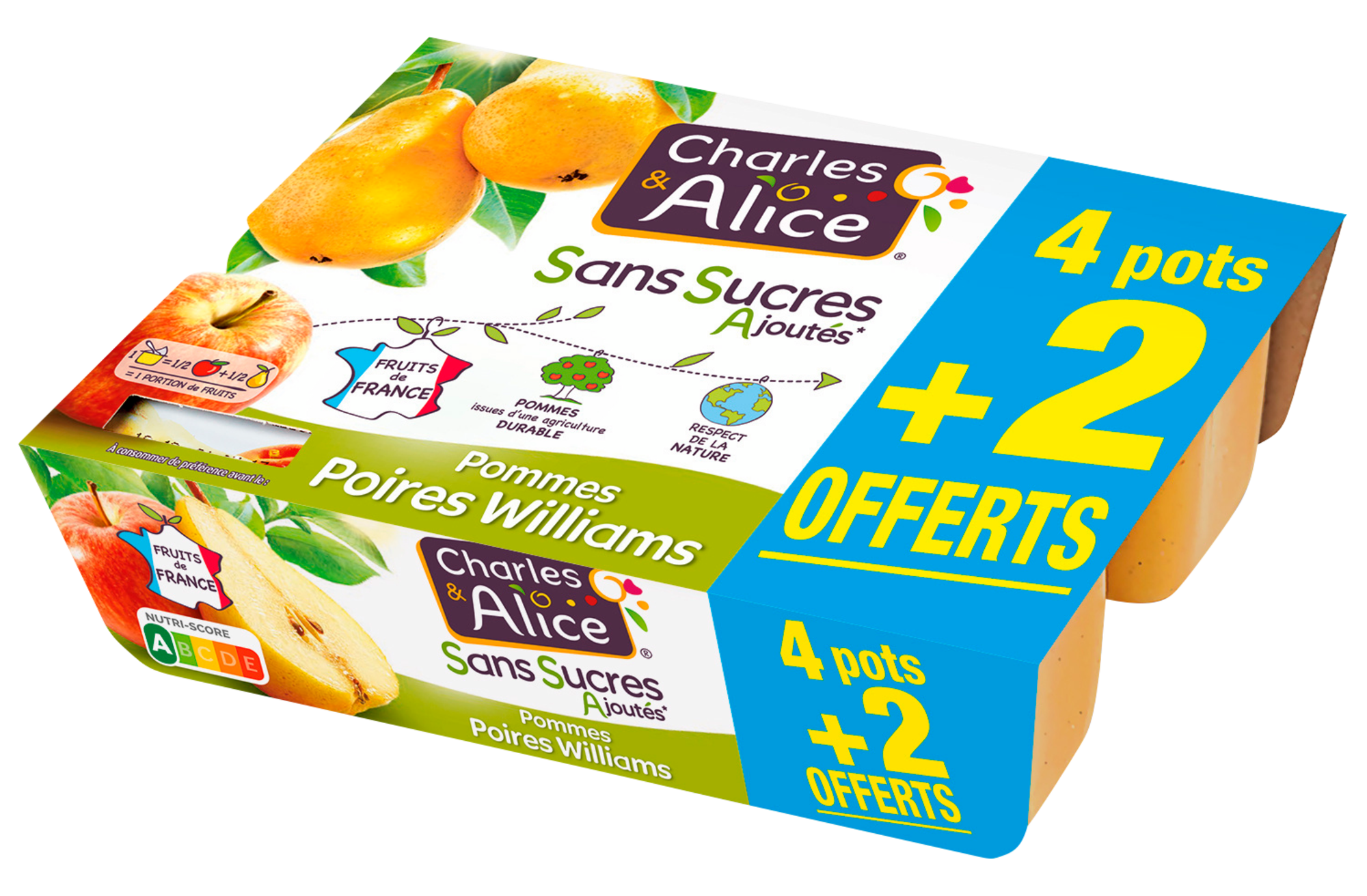 Compotes sans sucres ajoutés pommes poires will...