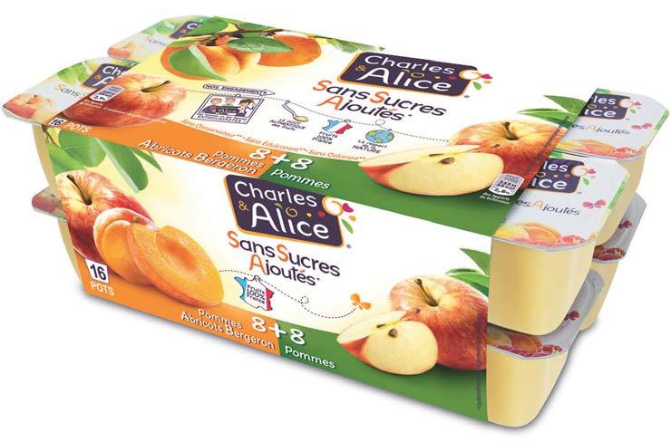 DESSERT FRUITIER SANS SUCRES AJOUTÉS 8 POMMES ABRICOTS BERGERON + 8 POMMES “CHARLES & ALICE” 3297760098737 (3297760098737)