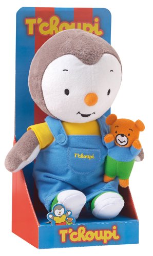 - 022693 - peluche - t'choupi avec ourson - 30 cm