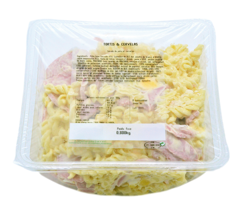 SALADE TORTIS ET CERVELAS maison chapuis