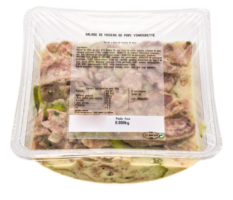 MUSEAU DE PORC À LA VINAIGRETTE maison chapuis