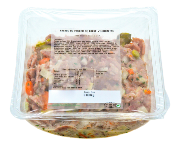 SALADE DE MUSEAU DE BŒUF À LA VINAIGRETTE
