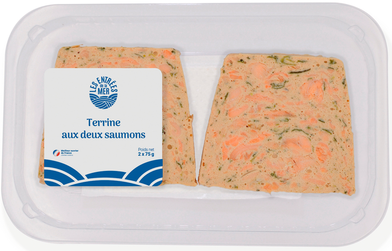 Les entrées de la mer TERRINE AUX 2 SAUMONS Les entrées de la mer code EAN 3302100005556 