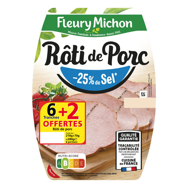 Rôti de porc cuit -25% de sel