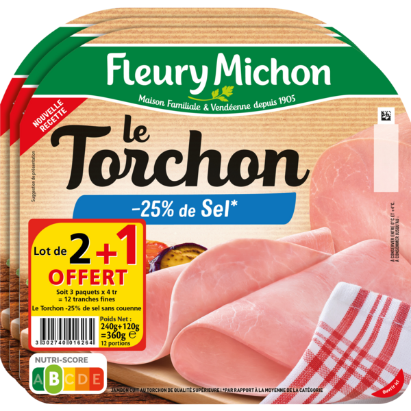 FLEURY MICHON Jambon Le Torchon code EAN 3302740016264 