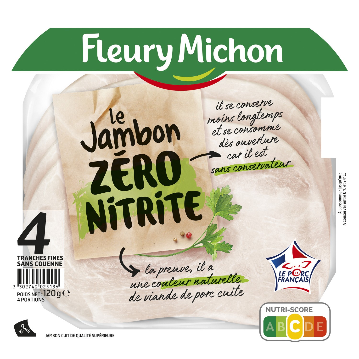 Jambon zéro nitrite FLEURY MICHON
