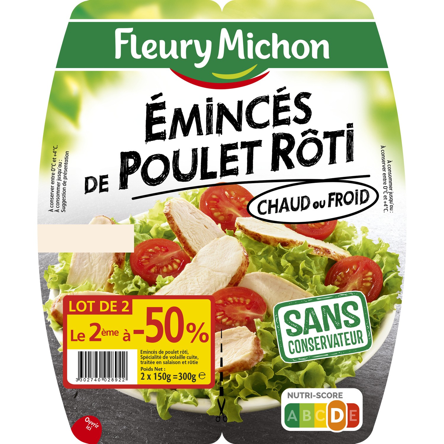 Emincé de poulet rôti FLEURY MICHON