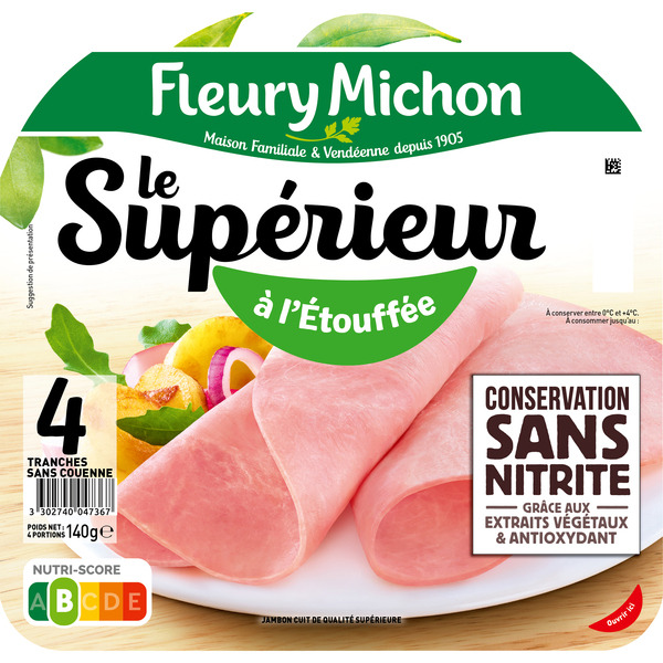 Jambon supérieur à l'étouffée conservation sans...