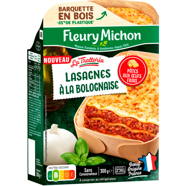 LASAGNE À LA BOLOGNAISE
3302740047534 FLEURY MICHON LASAGNE À LA BOLOGNAISE
3302740047534 FLEURY MICHON