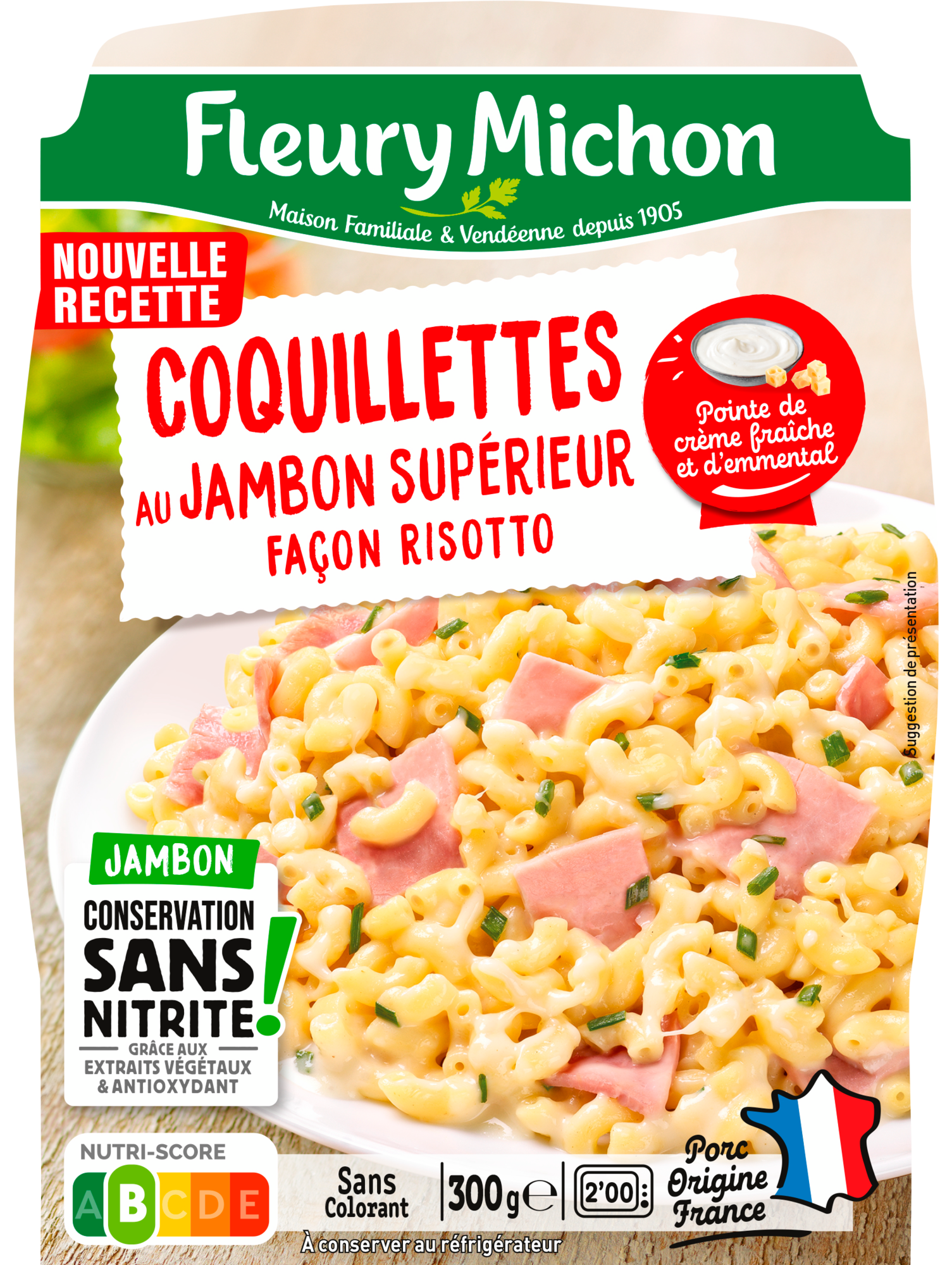 COQUILLETTES AU JAMBON SUPERIEUR FACON RISOTTO