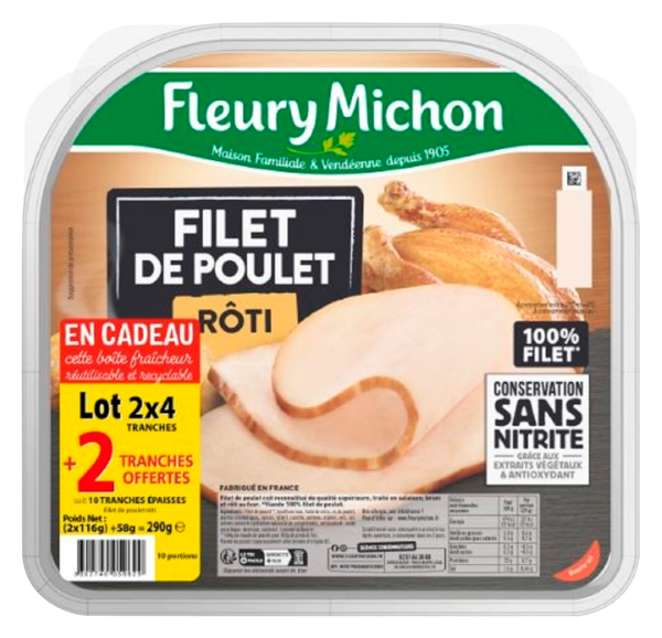  Filet De Poulet Rôti Fleury Michon code EAN 3302740059629 