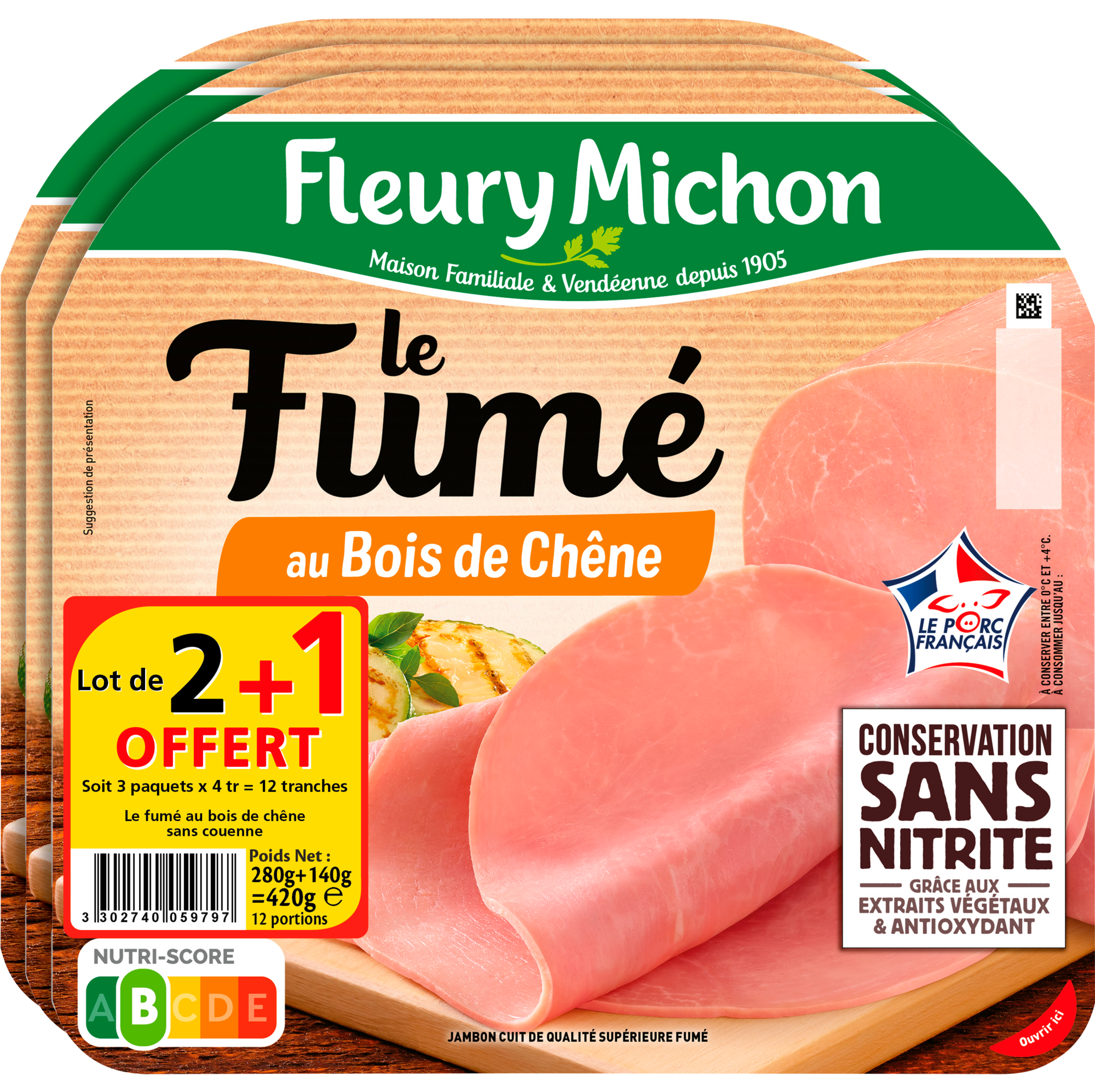 Jambon le fumé au bois de chêne