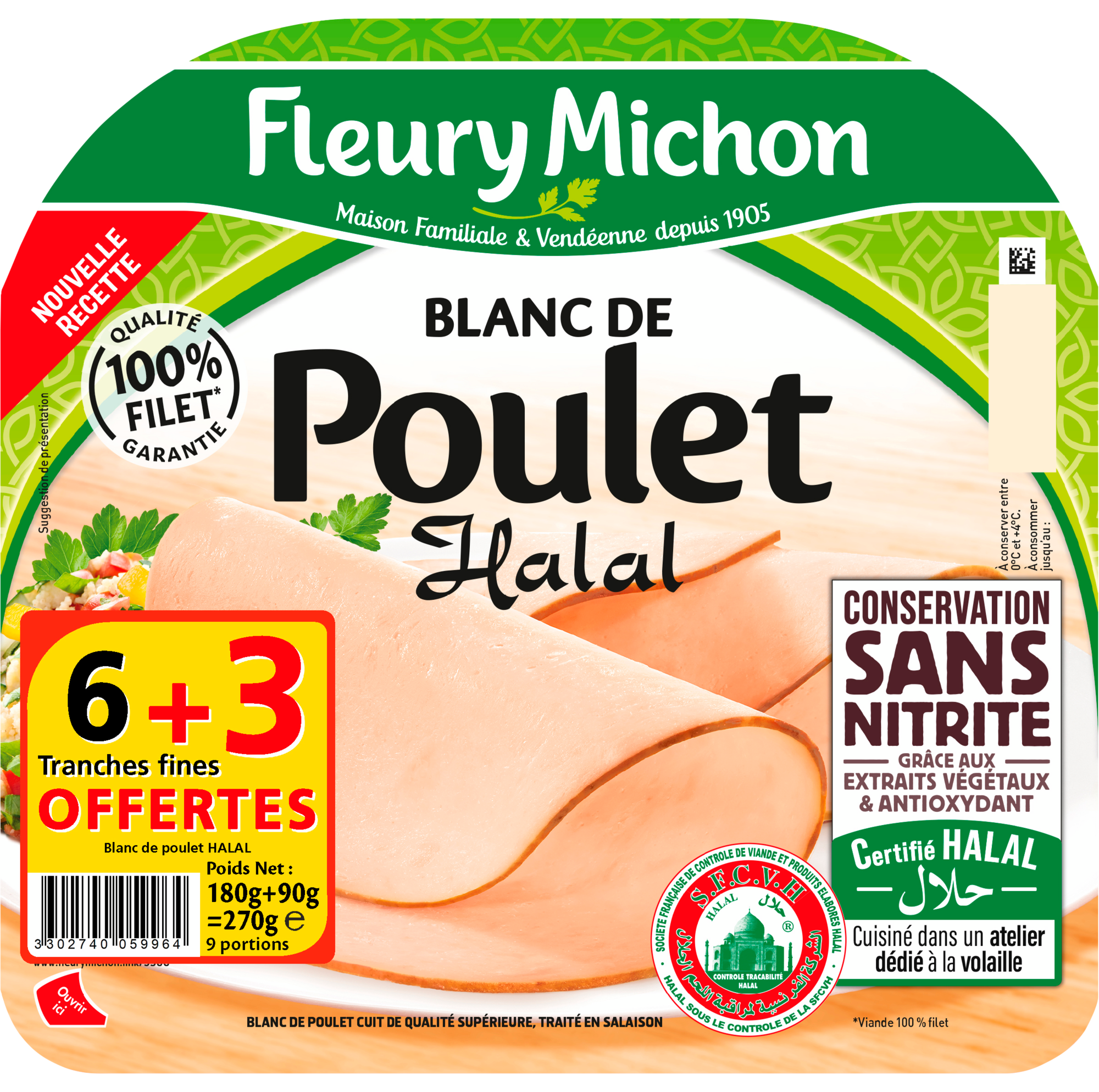 Blanc de poulet halal 
