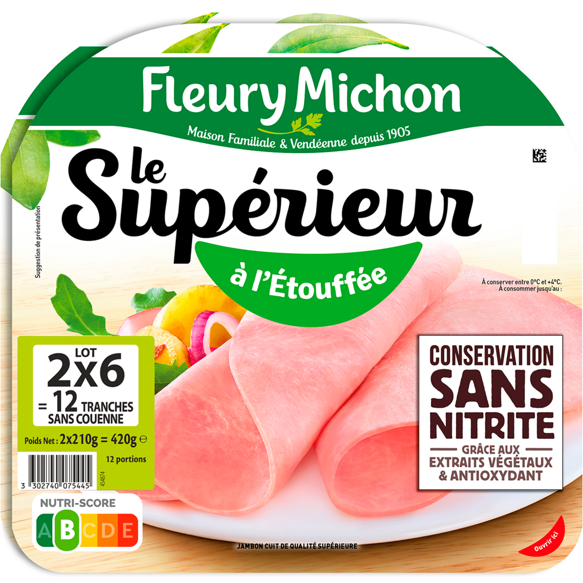 Jambon le supérieur à l'étouffée