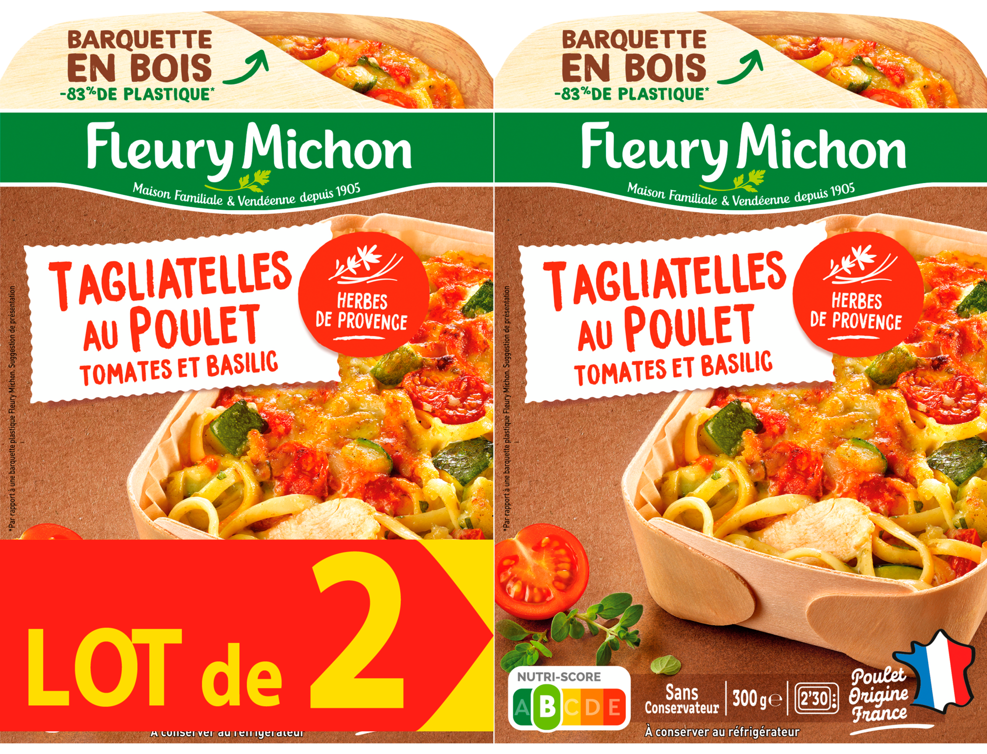 FLEURY MICHON Tagliatelles au Poulet, Tomates et Basilic code EAN 3302740086793 