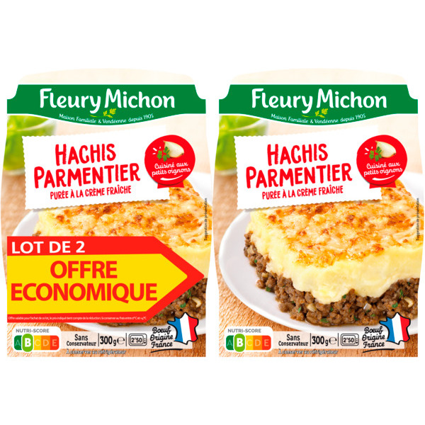  Hachis Parmentier À L'emmental Gratiné Fleury Michon code EAN 3302740086809 