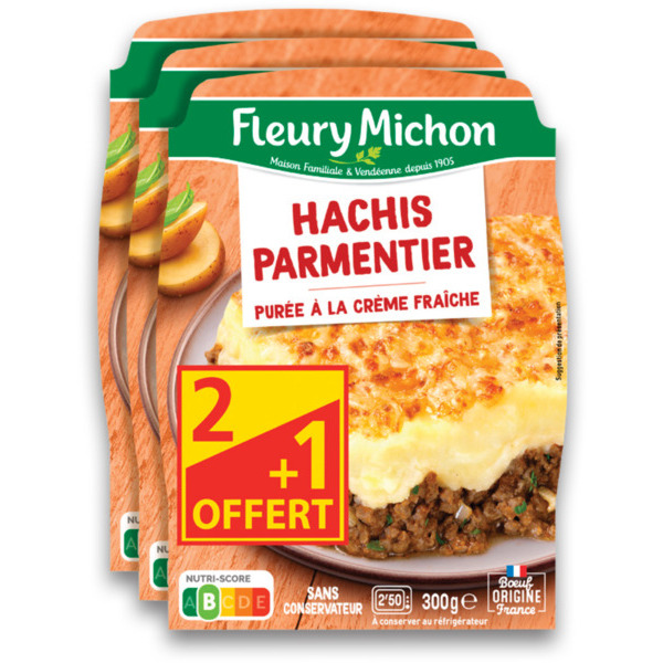 HACHIS PARMENTIER À L'EMMENTAL GRATINÉ 
FLEURY ...