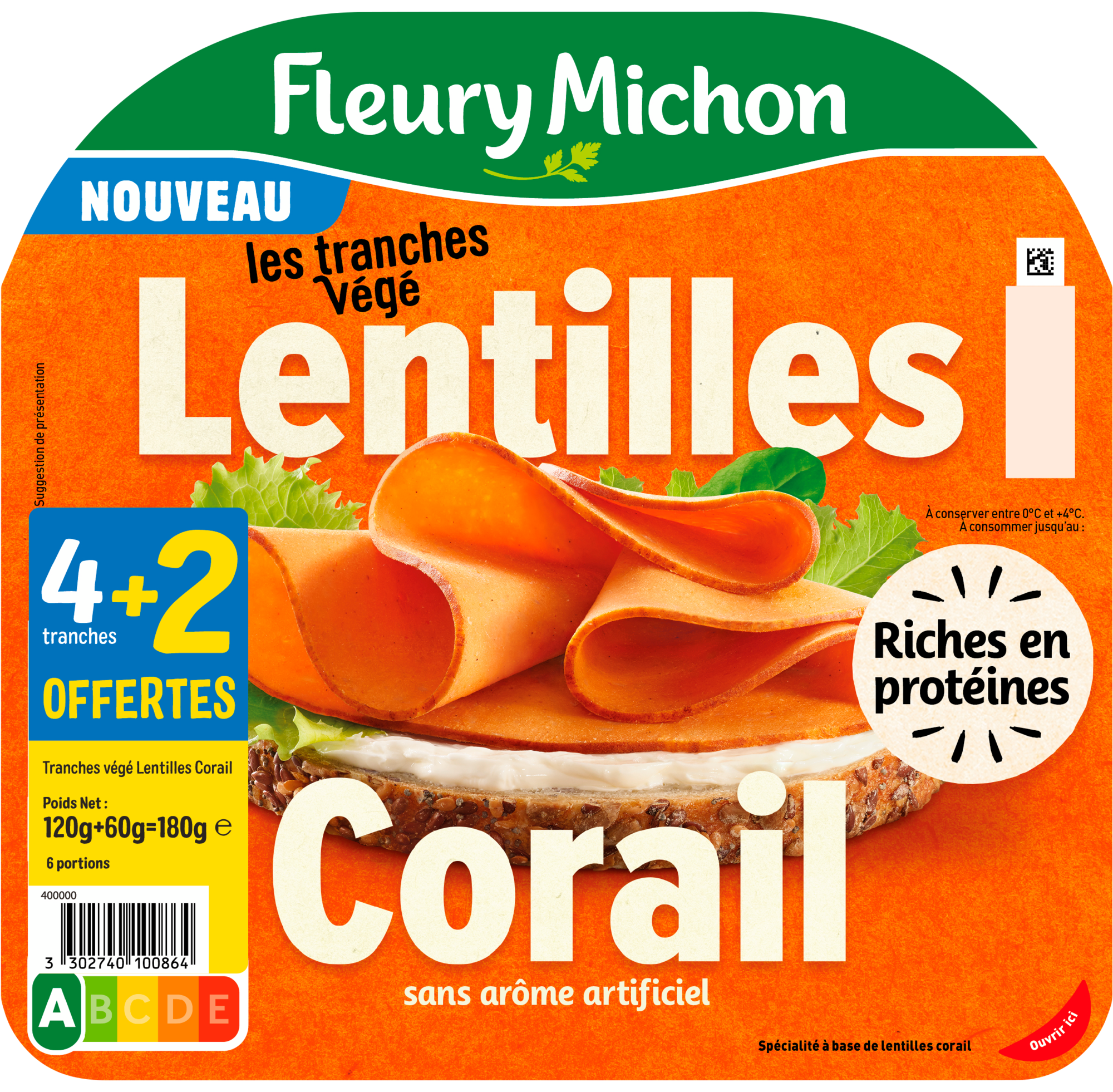 Les tranches végétales lentilles corail 3302740100864 FLEURY MICHON Les tranches végétales lentilles corail 3302740100864 FLEURY MICHON