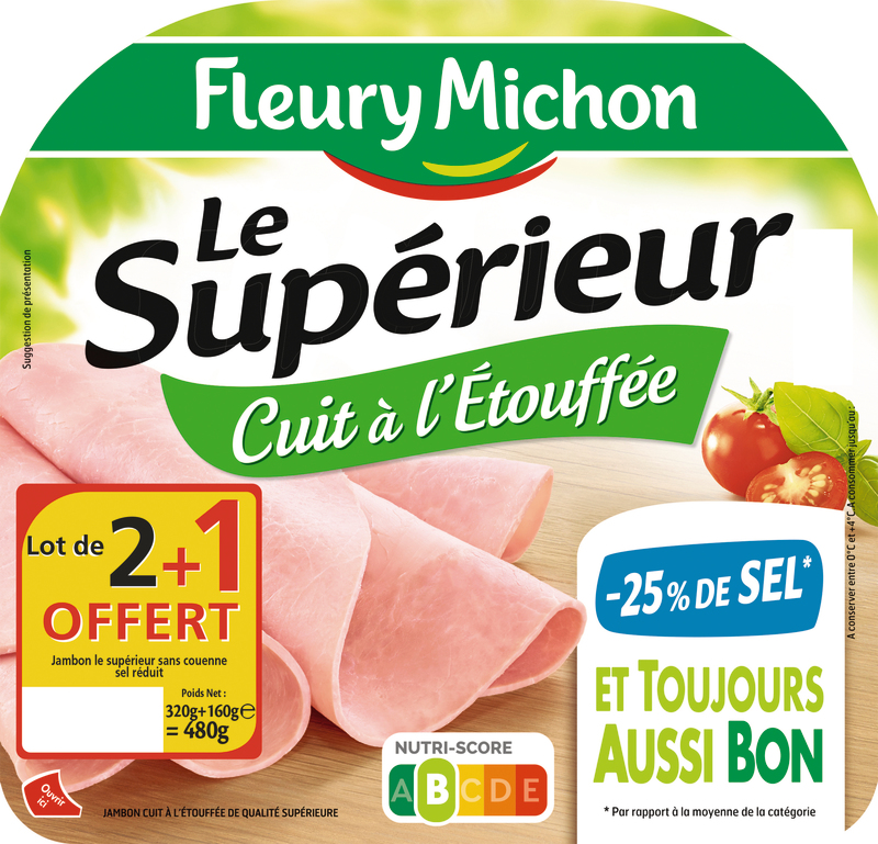 JAMBON LE SUPÉRIEUR CUIT À L'ÉTOUFFÉE  -25% DE ...
