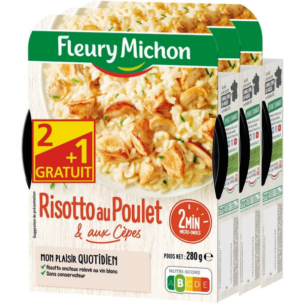 RISOTTO AU POULET ET AUX CÈPES FLEURY MICHON