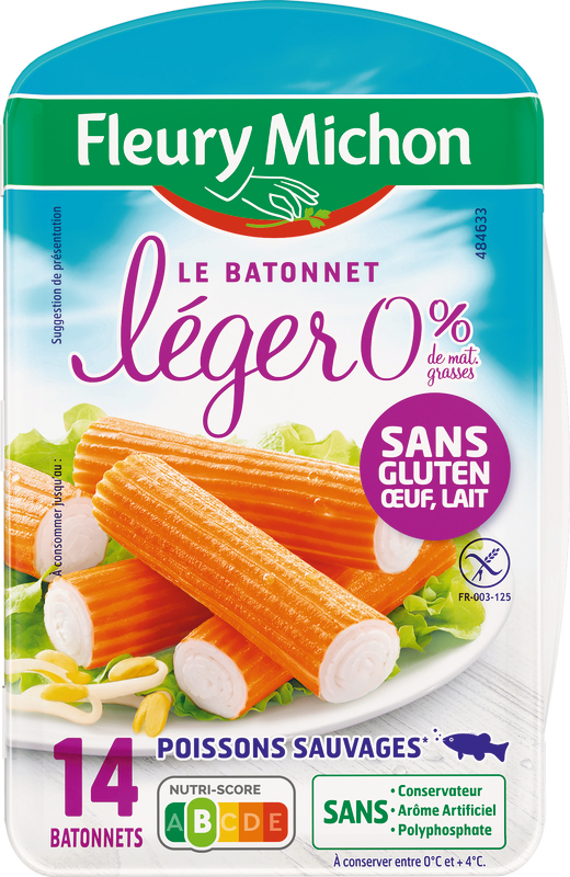 SURIMI LE BÂTONNET LÉGER 0% MATIÈRE GRASSE Fleu...