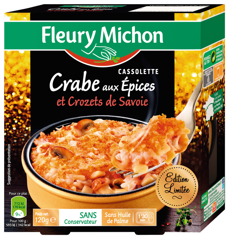 CASSOLETTE CRABE AUX ÉPICES ET CROZETS DE SAVOI...