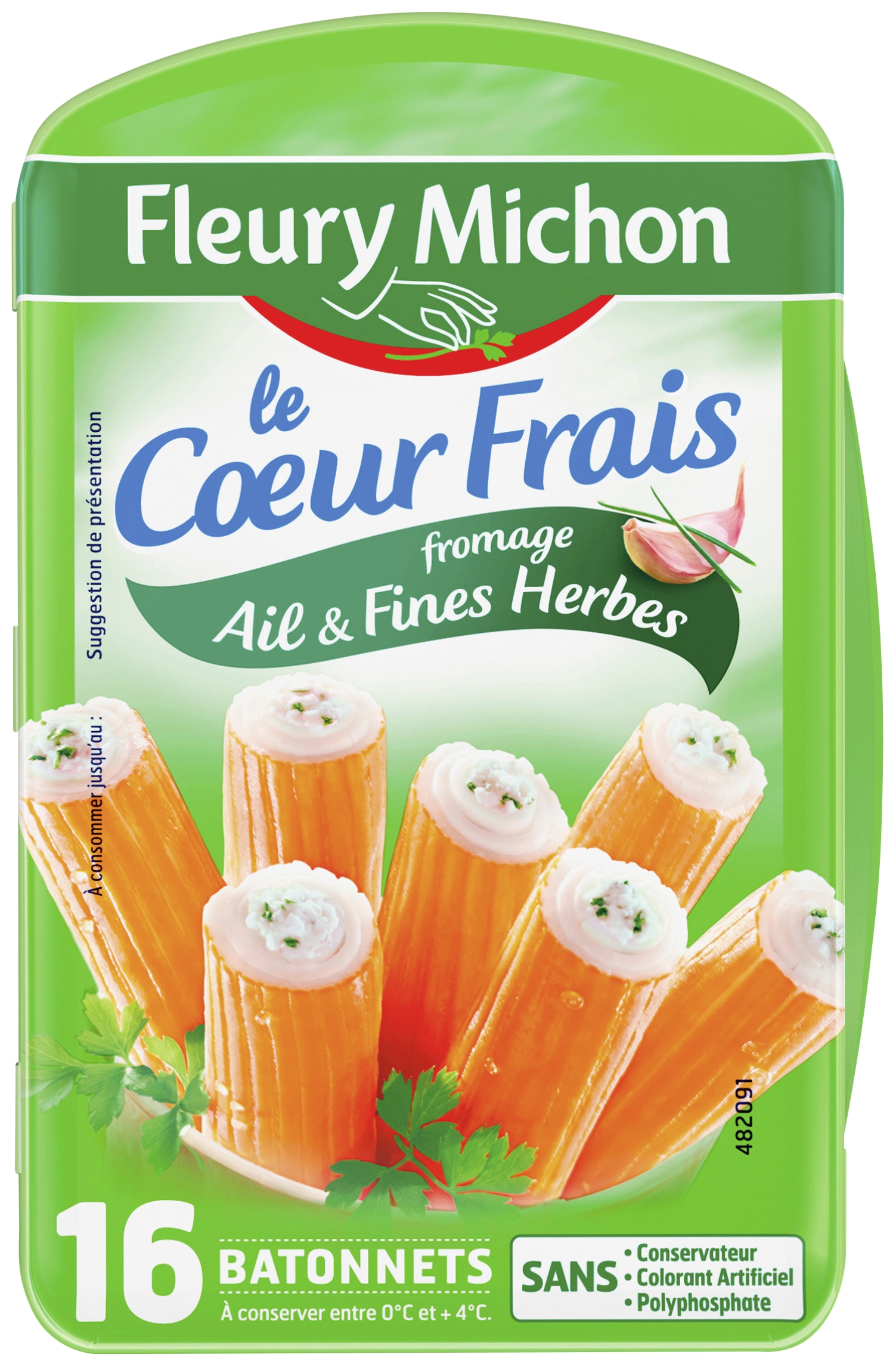 Surimi cœur frais fromage ail et fines herbes x...