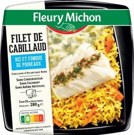 FILET DE CABILLAUD, RIZ ET FONDUE DE POIREAUX “FLEURY MICHON” 3302748601028 (3302748601028)