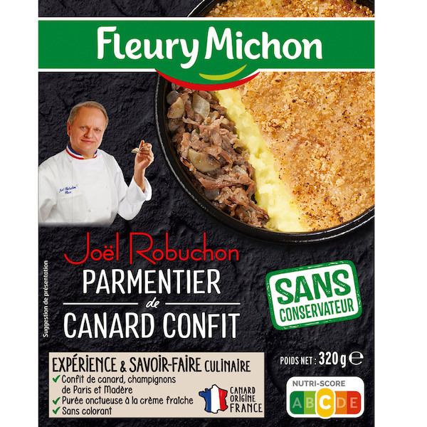 Plat cuisiné Parmentier de canard confit