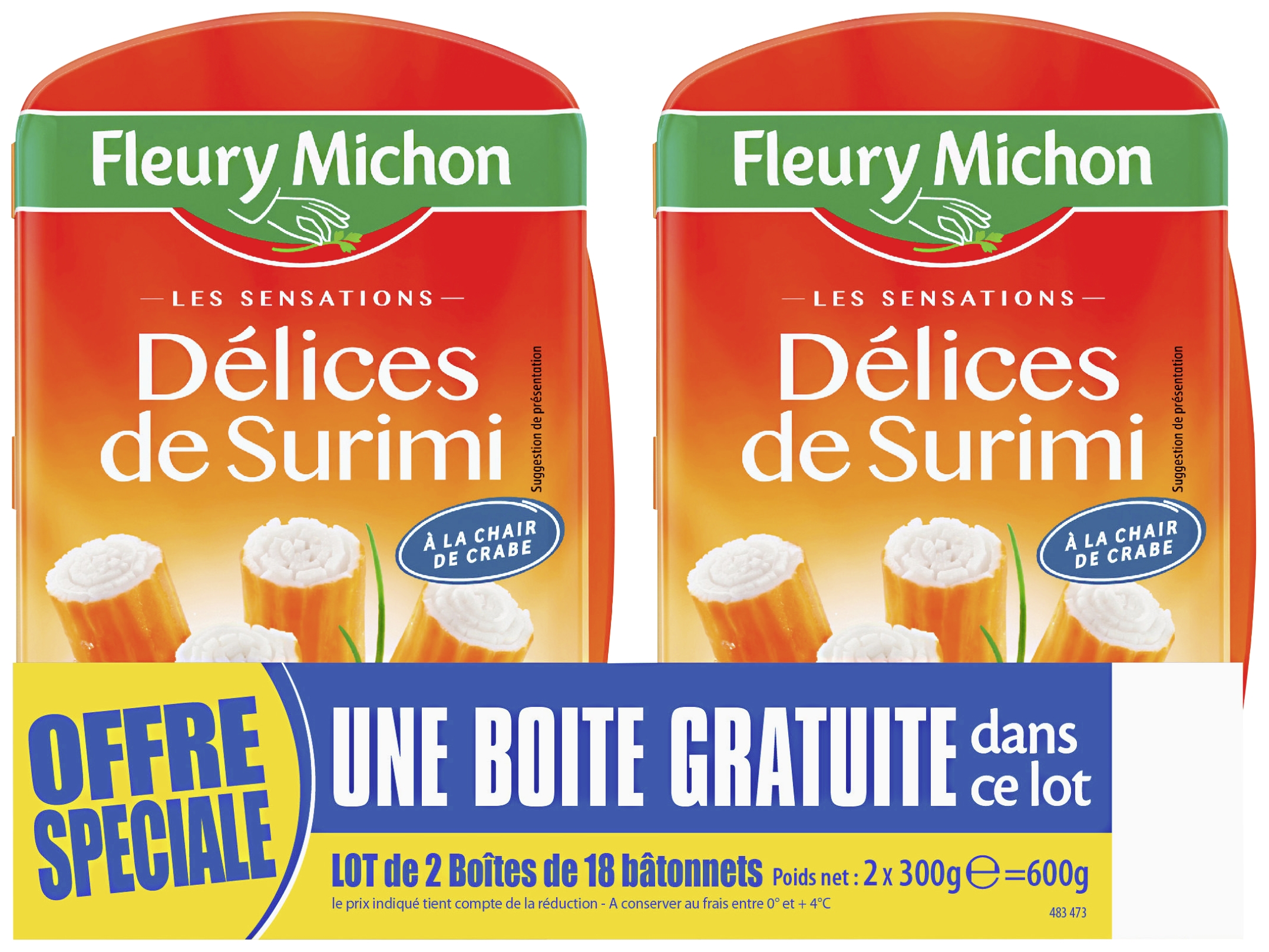 Délices de surimi à la chair de crabe 