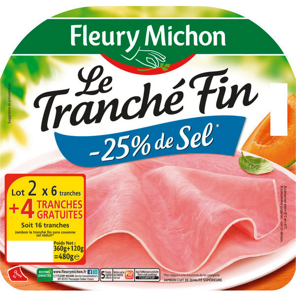 Jambon Le Tranché Fin -25% de sel