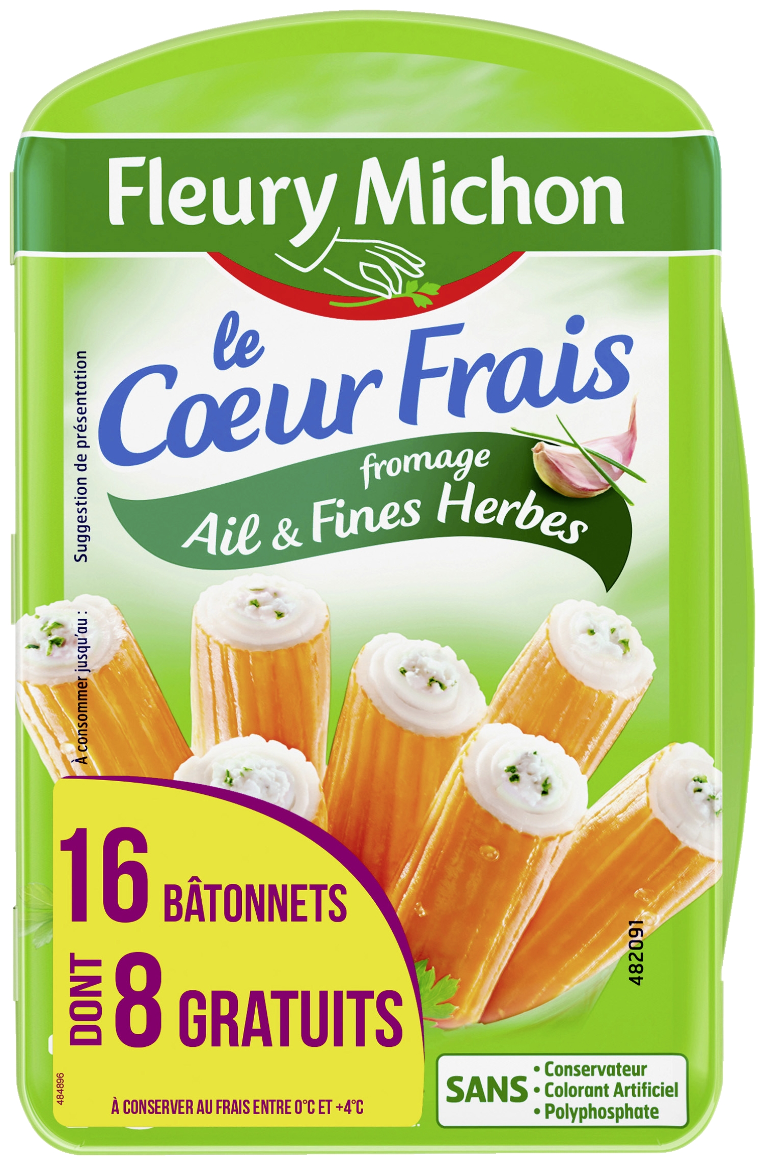 Surimi cœur frais fromage ail et fines herbes F...
