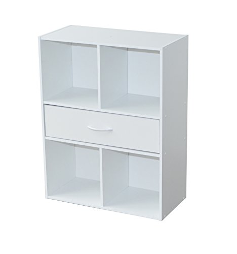 - 94483 - compo - meuble de rangement 4 cases + 1 tiroir - blanc - 61,5 x 29,5 x 80 cm 3304980010491 Alsapan - 94483 - compo - meuble de rangement 4 cases + 1 tiroir - blanc - 61,5 x 29,5 x 80 cm 3304980010491 Alsapan