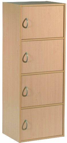 - 91442 - cube - etagère de 4 portes - beech - 40 x 29 x 106 cm 3304981411273 Alsapan - 91442 - cube - etagère de 4 portes - beech - 40 x 29 x 106 cm 3304981411273 Alsapan