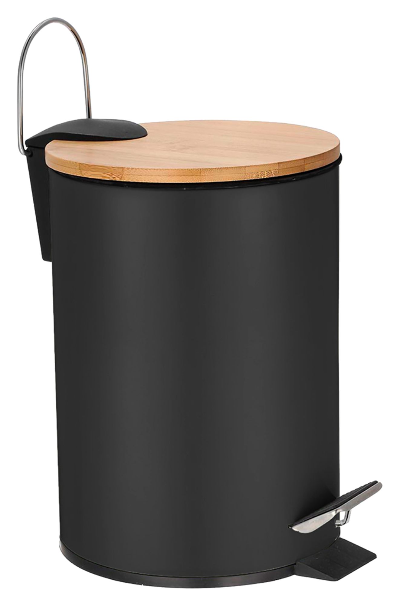 POUBELLE À PÉDALE RONDE 3L NOIR