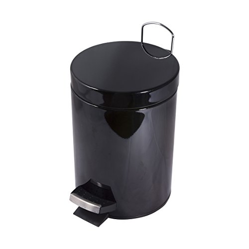 FRANDIS Frandis P356036 Poubelle à Pédale Métal avec Seau Plastique Noir Uni 3 L 17 x 17 x 24,5 cm code EAN 3304993560365 
