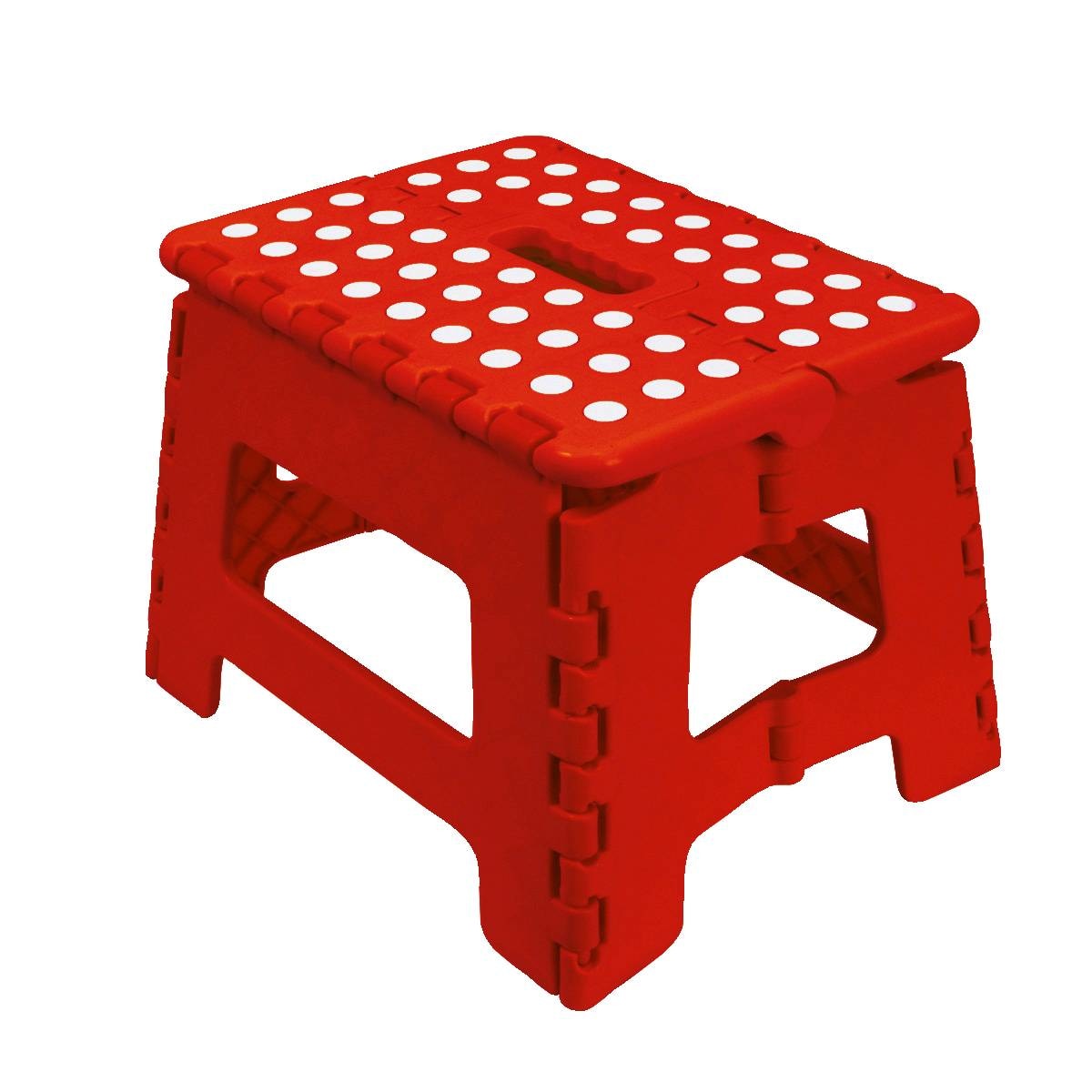 Marche pied pliable rouge