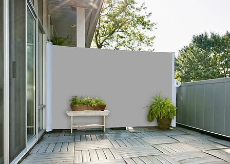 IDEAL GARD Rideau terrasse amovible - Gris perl...
