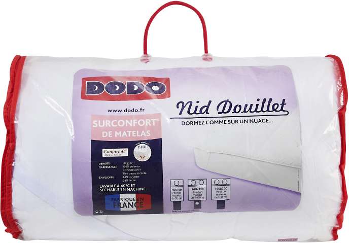 Surconfort de matelas nid douillet Dodo