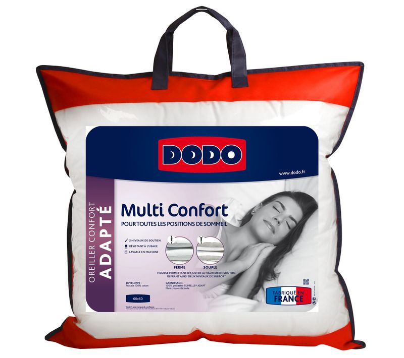  Oreiller adapté 60x60 cm DODO MULTI CONFORT code EAN 3307418415721 