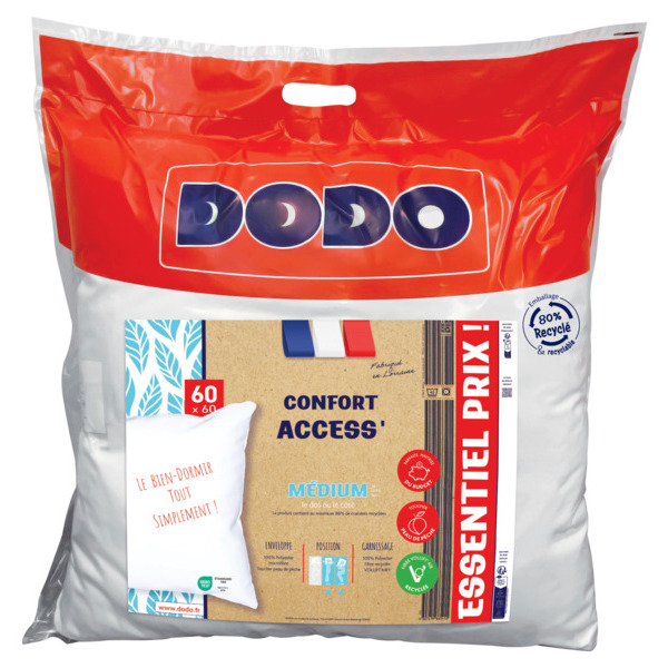 Oreiller Dodo Confort Access 3307419665415 Oreiller Dodo Confort Access 3307419665415