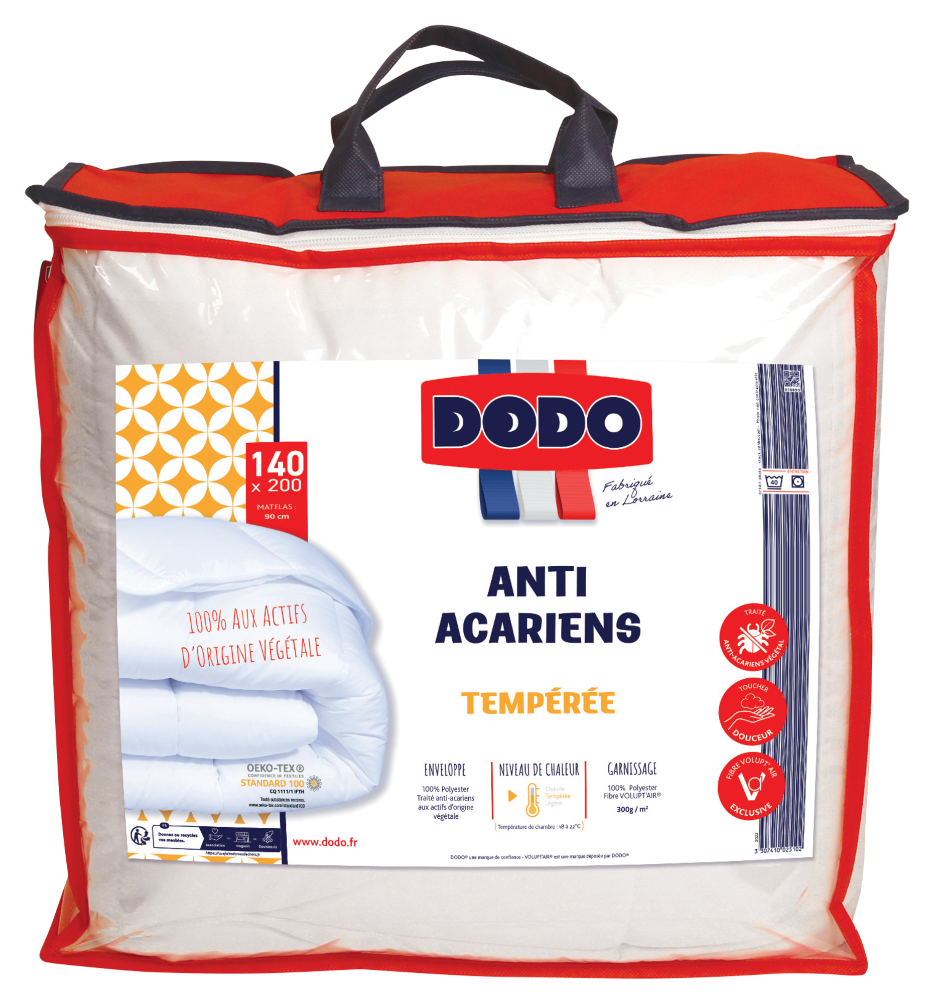 COUETTE ANTI-ACARIENS 140X200 CM