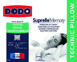 OREILLER SUPRELLE® MEMORY 60 X 60 CM