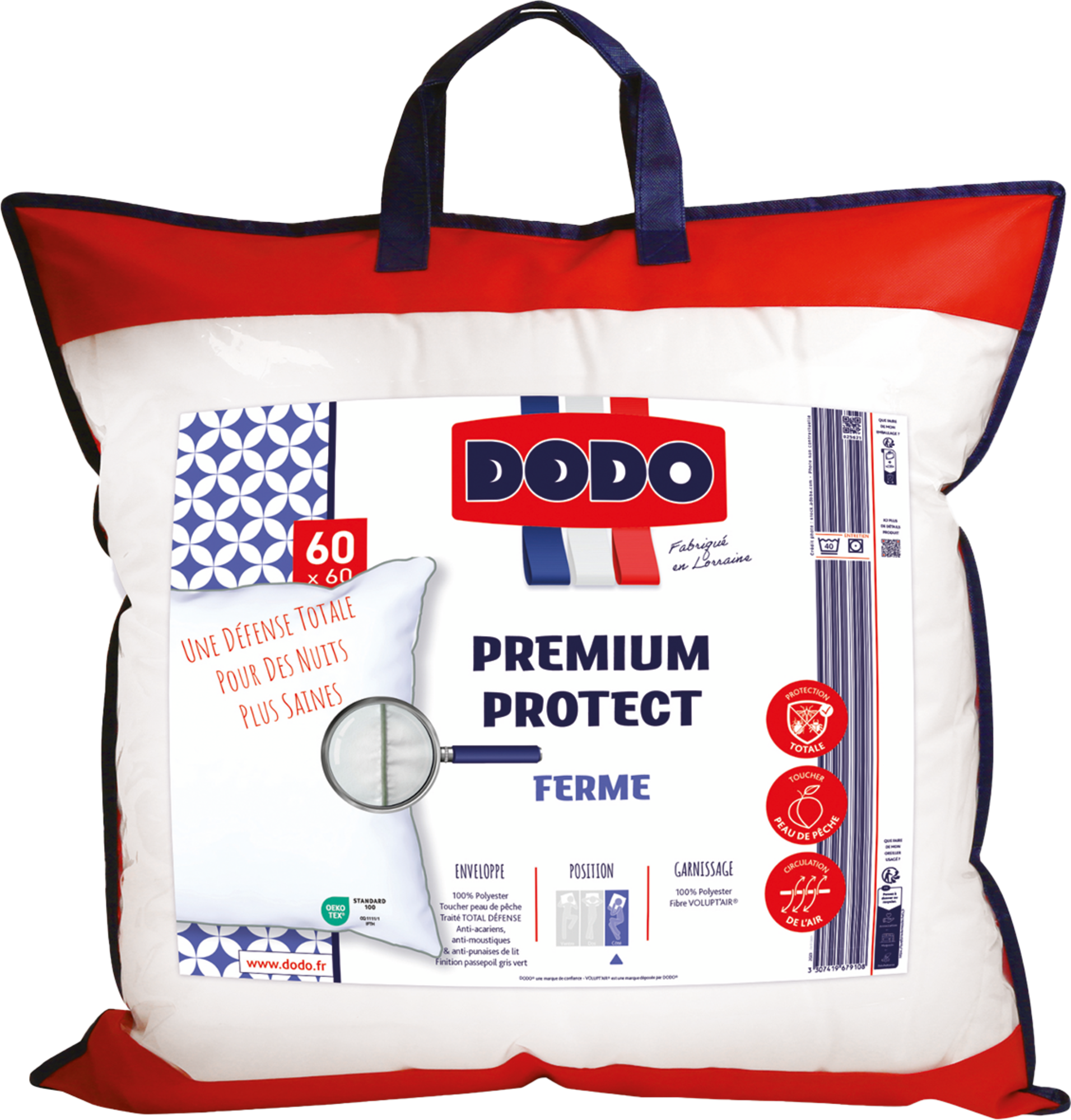 OREILLER FERME PREMIUM PROTECT 60X60 CM