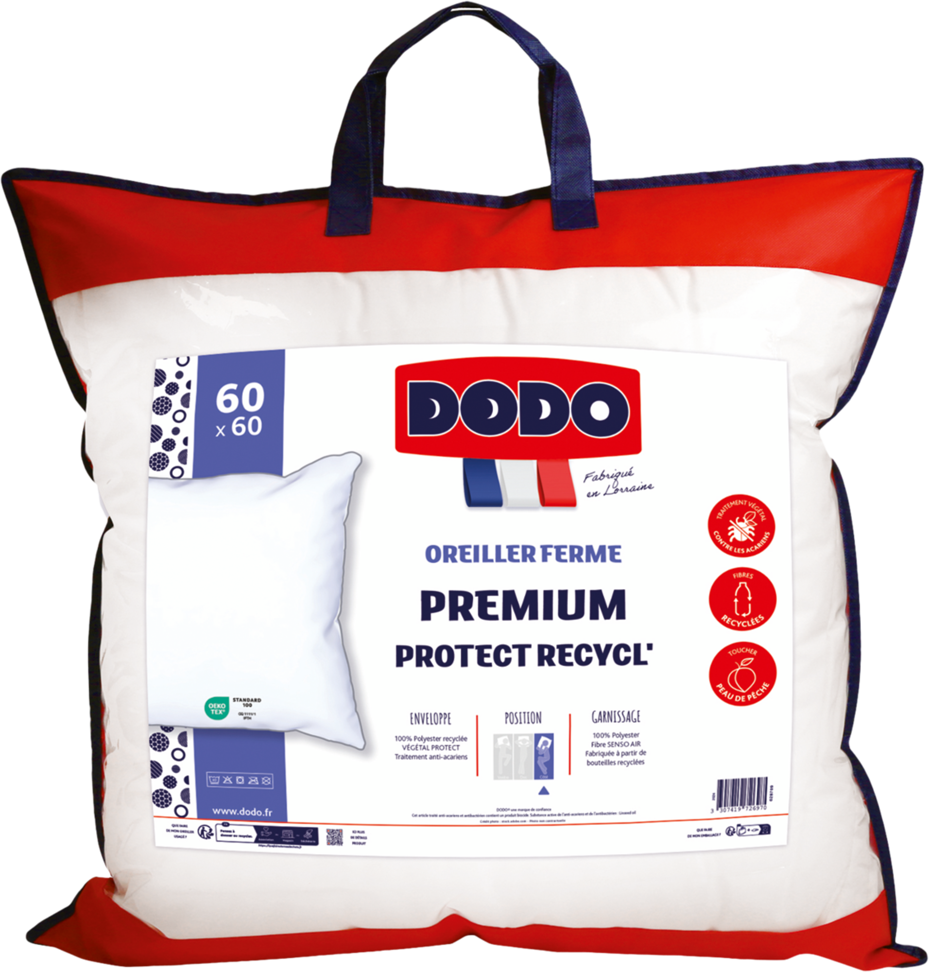 OREILLER FERME PROTECT RECYCL' 60X60 CM