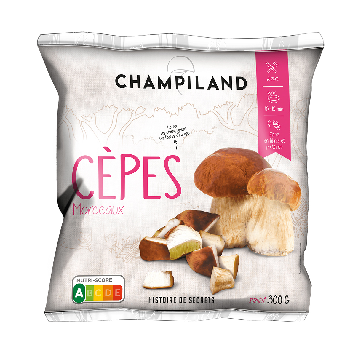 CÈPES EN MORCEAUX SURGELÉS