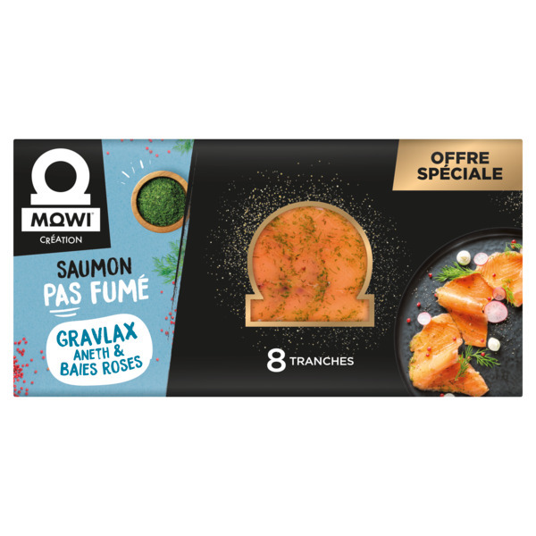 MOWI Saumon pas fumé "Offre Spéciale" code EAN 3321431027150 