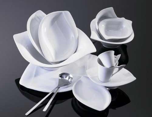 Assiette plate 'acacia' (lot de 6) - l8010